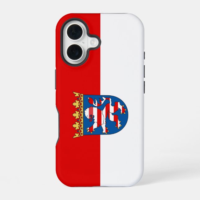 Coque iPhone 16 Drapeau de Hesse (Verso)
