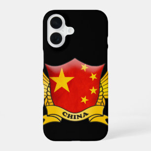 Coque iPhone 16 Drapeau de la Chine Emblème