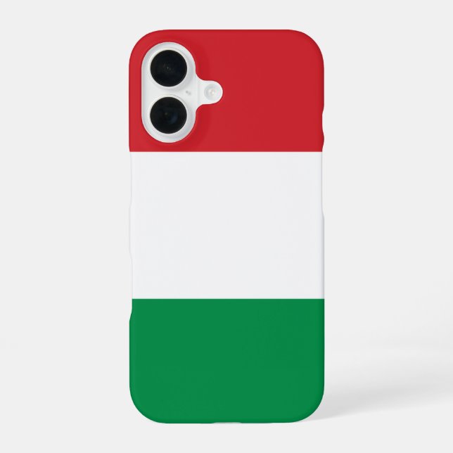 Coque iPhone 16 Drapeau de la Hongrie (Verso)