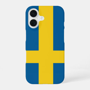 Coque iPhone 16 drapeau de la Suède