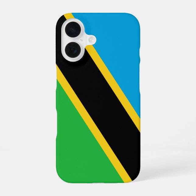 Coque iPhone 16 Drapeau de la Tanzanie (Verso)