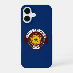 Coque iPhone 16 Drapeau de la ville d'El Paso, Texas