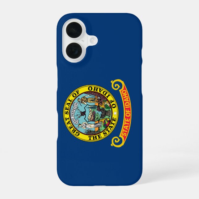 Coque iPhone 16 Drapeau de l'Idaho (Verso)