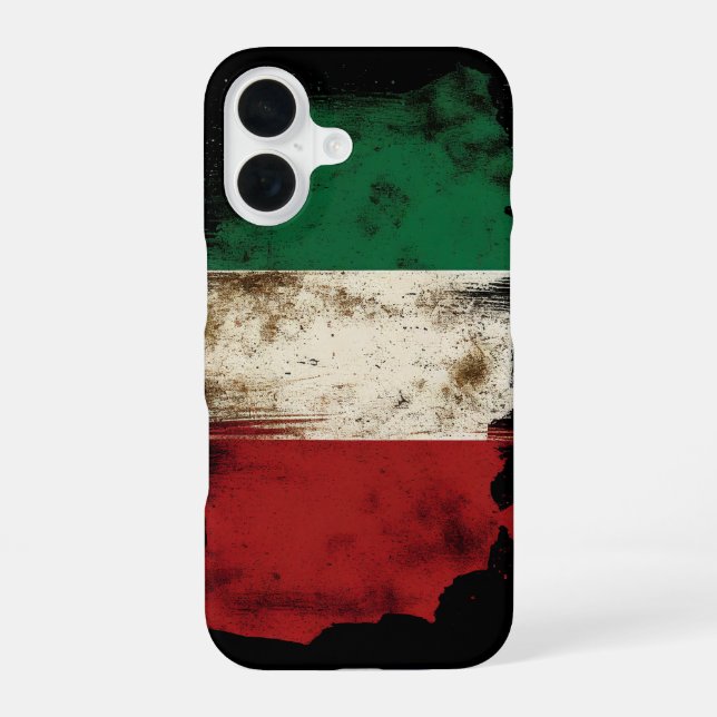 Coque iPhone 16 Drapeau de l'Italie (Verso)