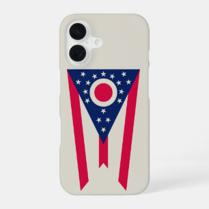 Coque iPhone 16 Drapeau de l'Ohio : La Bannière de l'État du Bucke