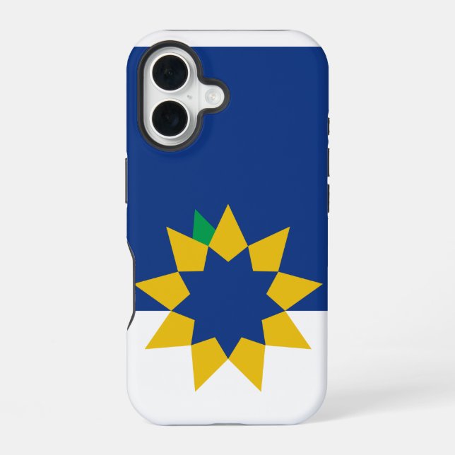 Coque iPhone 16 Drapeau de Topeka, Kansas (Verso)
