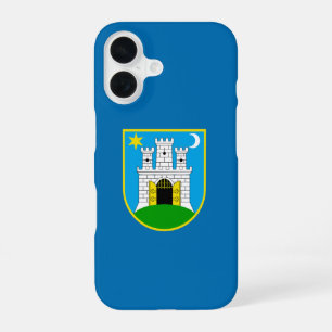 Coque iPhone 16 Drapeau de Zagreb, Croatie