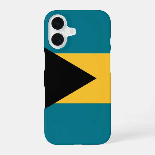 Coque iPhone 16 Drapeau des Bahamas (Verso)