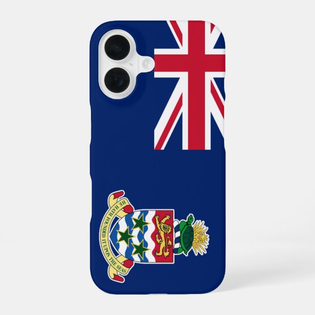 Coque iPhone 16 Drapeau des îles Caïmans (Verso)