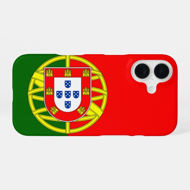 Coque iPhone 16 Drapeau du Portugal (Verso Horizontal)