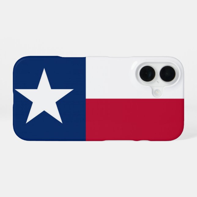 Coque iPhone 16 Drapeau du Texas (Verso Horizontal)