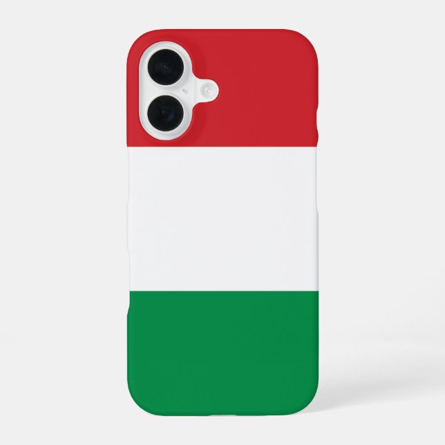 Coque iPhone 16 Drapeau Hongrie (Verso)