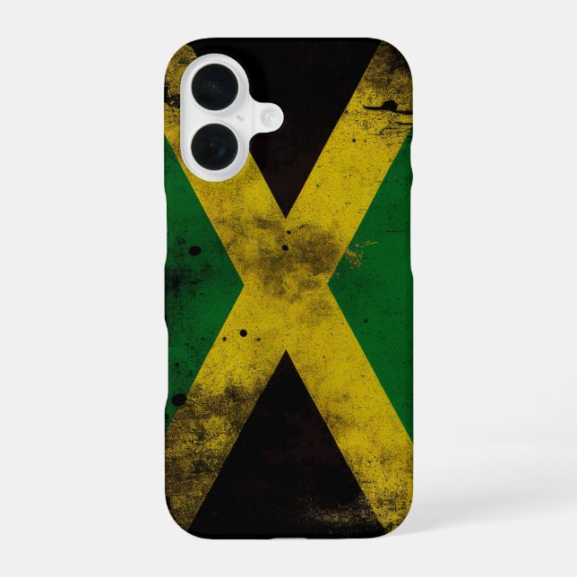 Coque iPhone 16 Drapeau Jamaïque (Verso)