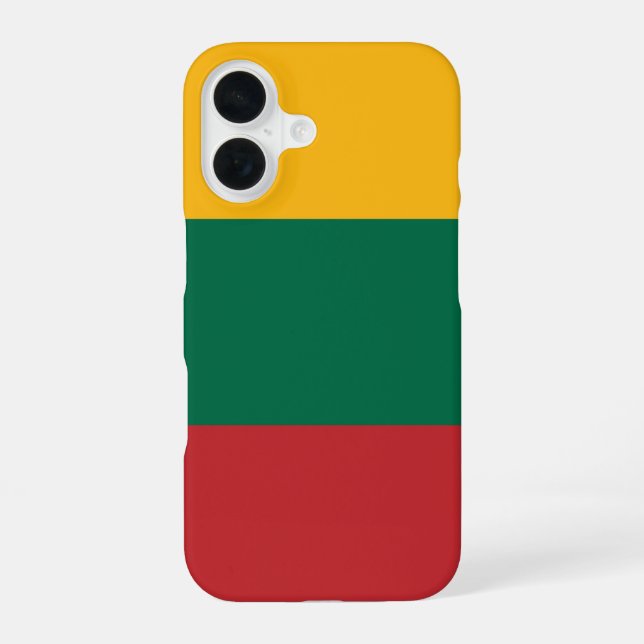 Coque iPhone 16 Drapeau Lituanie (Verso)