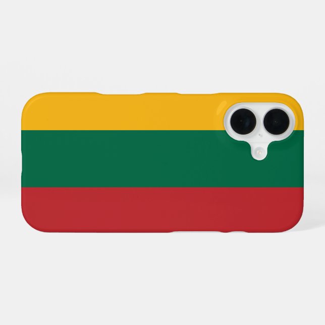 Coque iPhone 16 Drapeau Lituanie (Verso Horizontal)