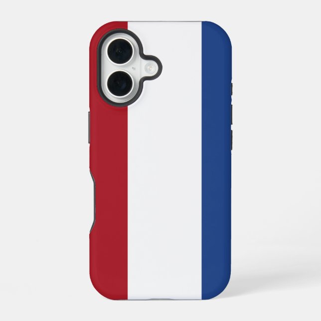 Coque iPhone 16 Drapeau néerlandais (Verso)