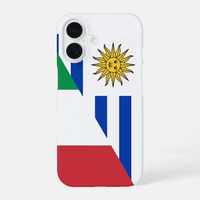 Coque iPhone 16 Drapeau uruguayen (Verso)