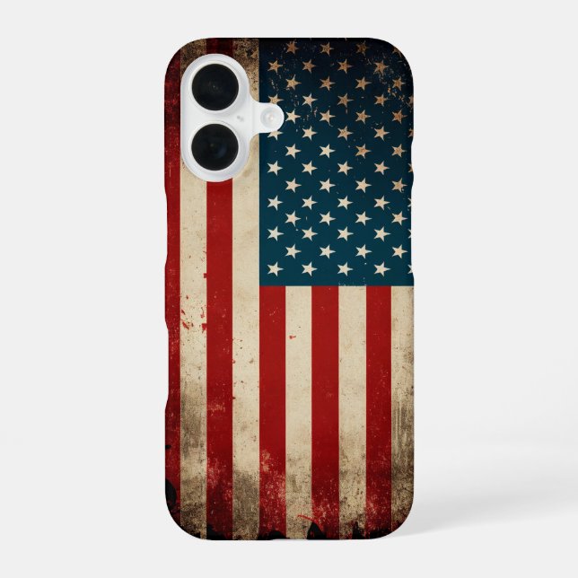 Coque iPhone 16 Drapeau USA (Verso)