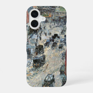 Coque iPhone 16 Drapeaux sur la 57e Rue par Frederick Childe Hassa