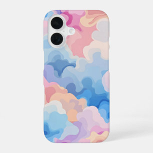Coque iPhone 16 Dreamy Pastel Abstrait Cloud Motif en Aquarelle