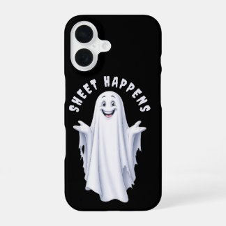 Coque iPhone 16 Drôle Happy Ghost Phone Case