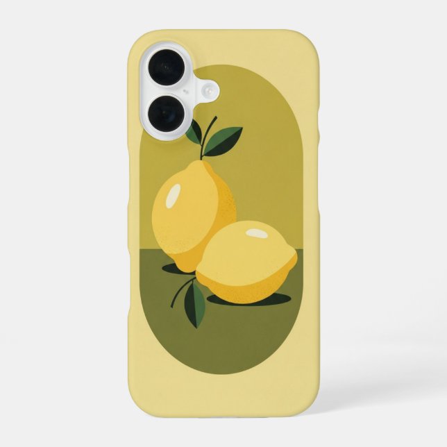 Coque iPhone 16 Duo de citrons vintage (Verso)