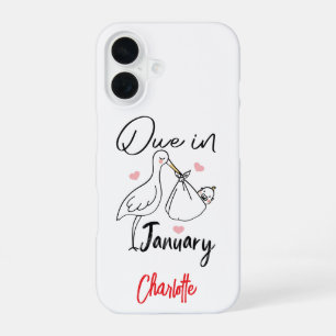 Coque iPhone 16 Échéance En Janvier Mignonne Swan Portant Un Nouve