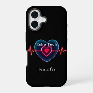 Coque iPhone 16 Echo Tech Heartbeat Cœur avec ECG