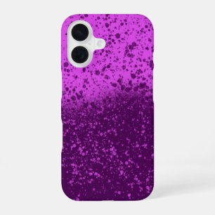 Coque iPhone 16 Éclaboussure monochrome pourpre royal