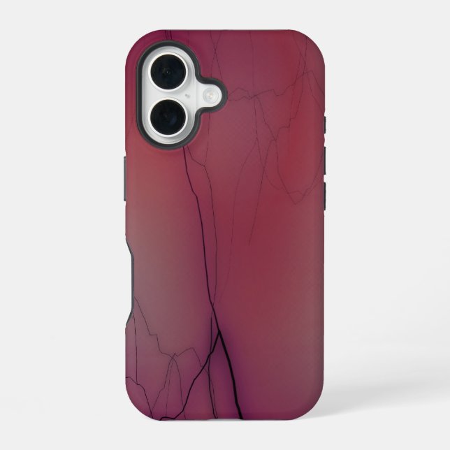 Coque iPhone 16 éclair rose (Verso)