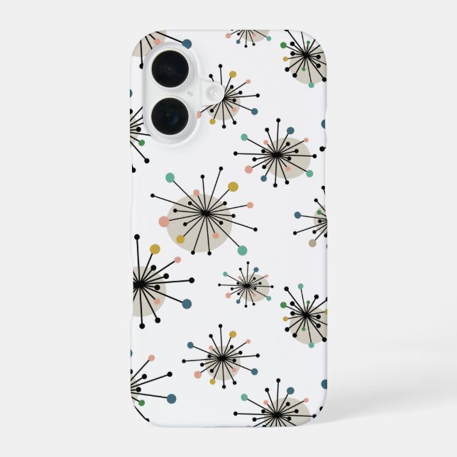 Coque iPhone 16 Éclatement d'étoiles de l'ère spatiale atomique de (Verso)