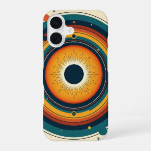 Coque iPhone 16 Éclipse solaire rétro