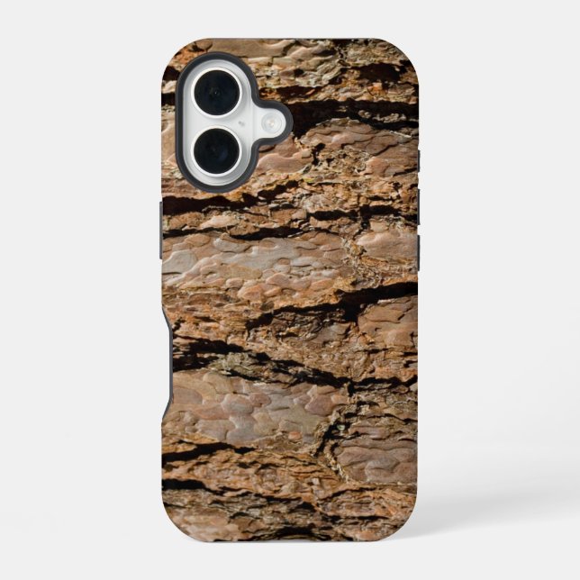 Coque iPhone 16 Écorce de pin (Verso)