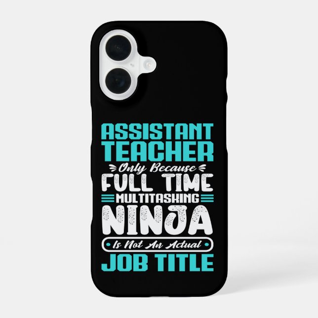 Coque iPhone 16 Éducateur adjoint enseignant compétences de travai (Verso)