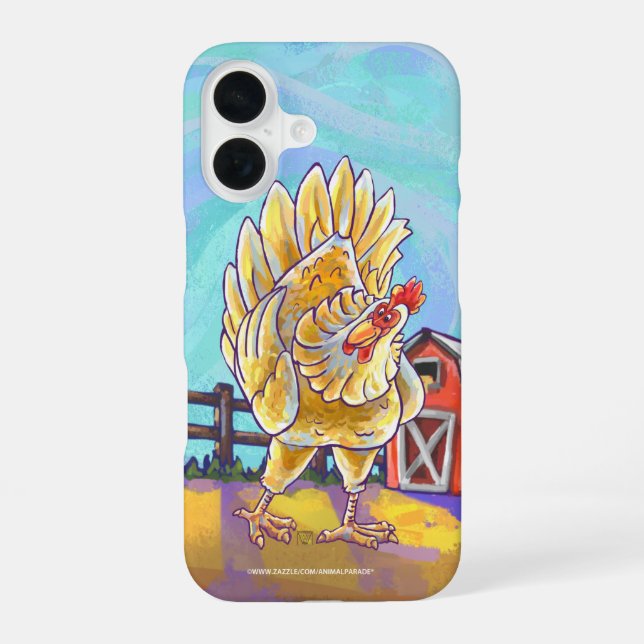 Coque iPhone 16 Électronique Poulet (Verso)