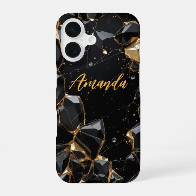 Coque iPhone 16 Élégance de minuit (Verso)
