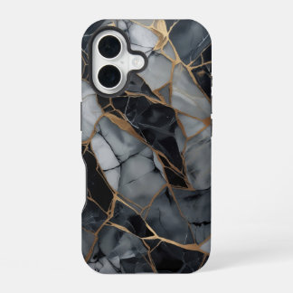 Coque iPhone 16 Élégance de pierre fracturée