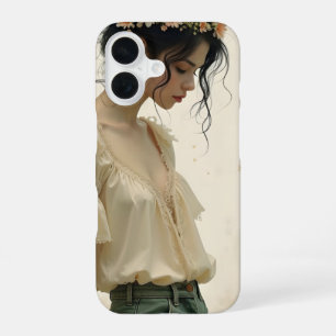 Coque iPhone 16 Élégance Douce dans une Danse de Papillon
