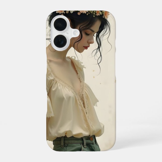 Coque iPhone 16 Élégance Douce dans une Danse de Papillon (Verso)