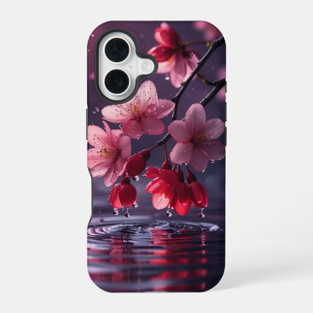 Coque iPhone 16 Élégant étui téléphonique Sakura Blossom - Dreamy  (Verso)