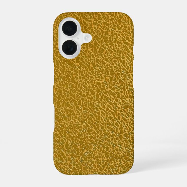 Coque iPhone 16 Elégant Gold Texture Protective (Verso)
