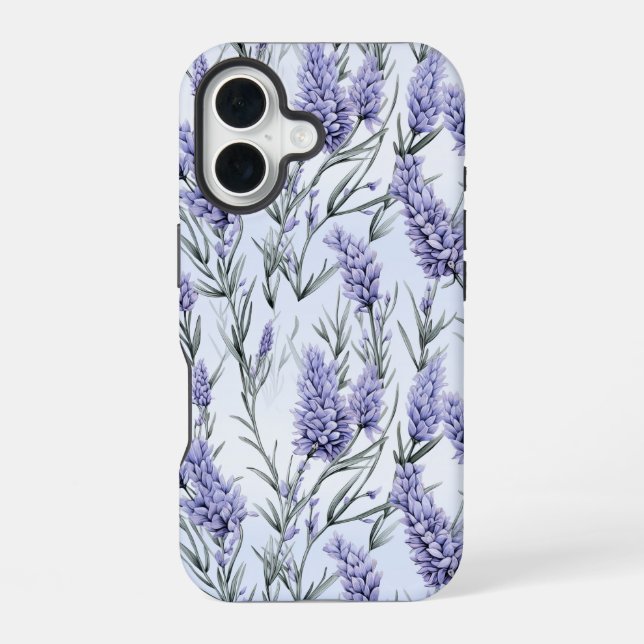 Coque iPhone 16 Élégant Lavande dur (Verso)
