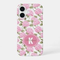 Élégant Motif de fleurs d'hydragea rose