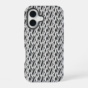 Coque iPhone 16 Élégant Noir et Blanc