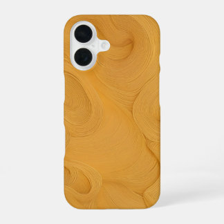 Coque iPhone 16 Elégante Ligne de Flux Doré Boîtier téléphonique A
