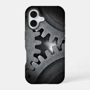 Coque iPhone 16 Éléments mécaniques Steampunk engrenages imbriqués