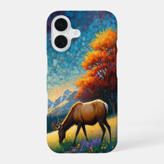 Coque iPhone 16 Elk in Mountain Meadow