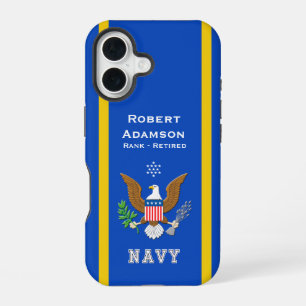 Coque iPhone 16 Emblème de défense américain personnaliser