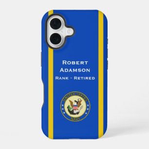 Coque iPhone 16 Emblème de la défense américaine - personnalisez a