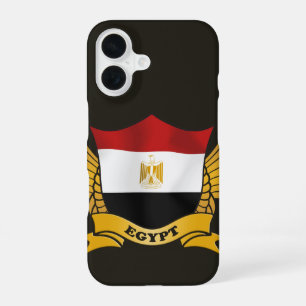 Coque iPhone 16 Emblème du drapeau égyptien